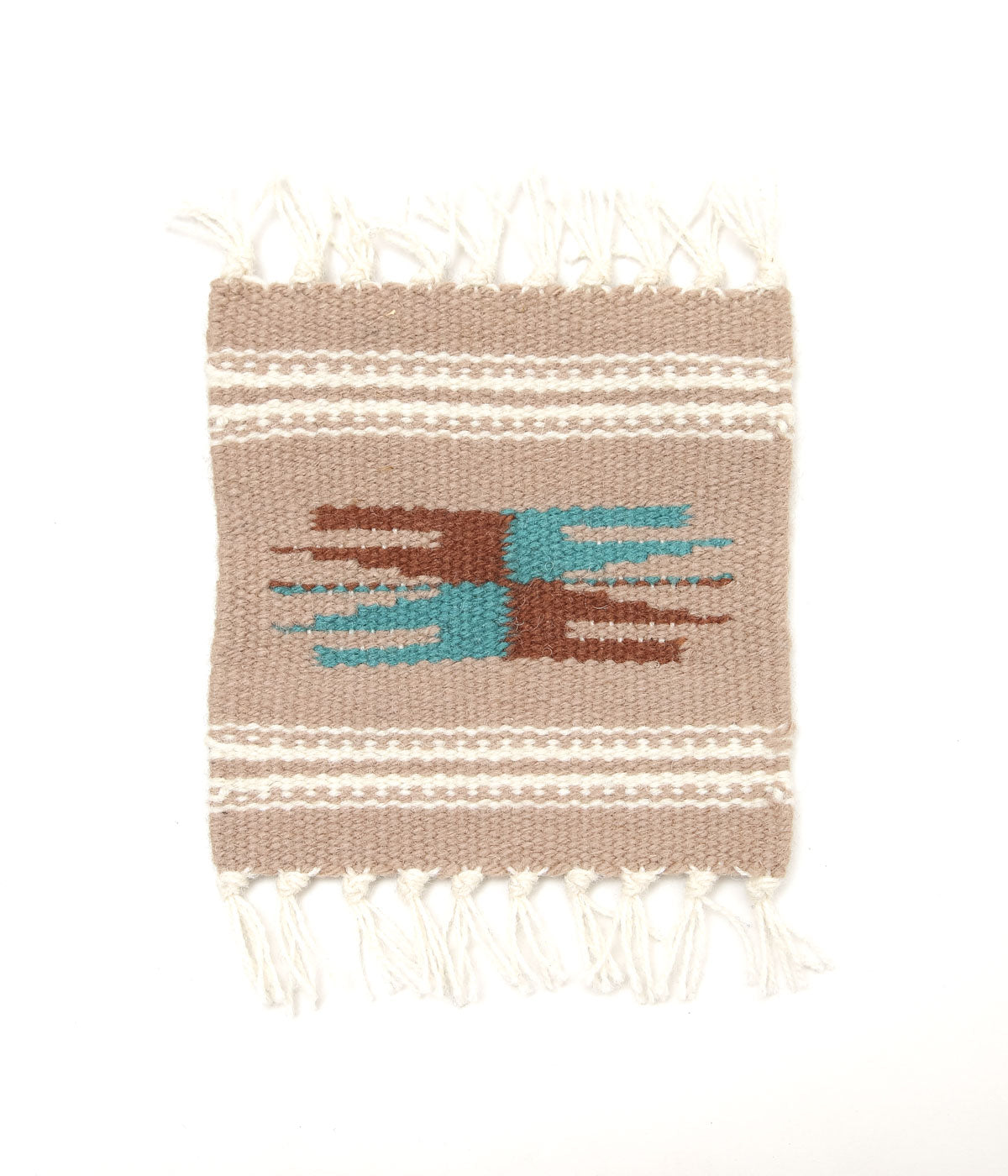 TRUJILLO'S ''CHIMAYO COASTER'' (SAND BEIGE×TURQUOISE)