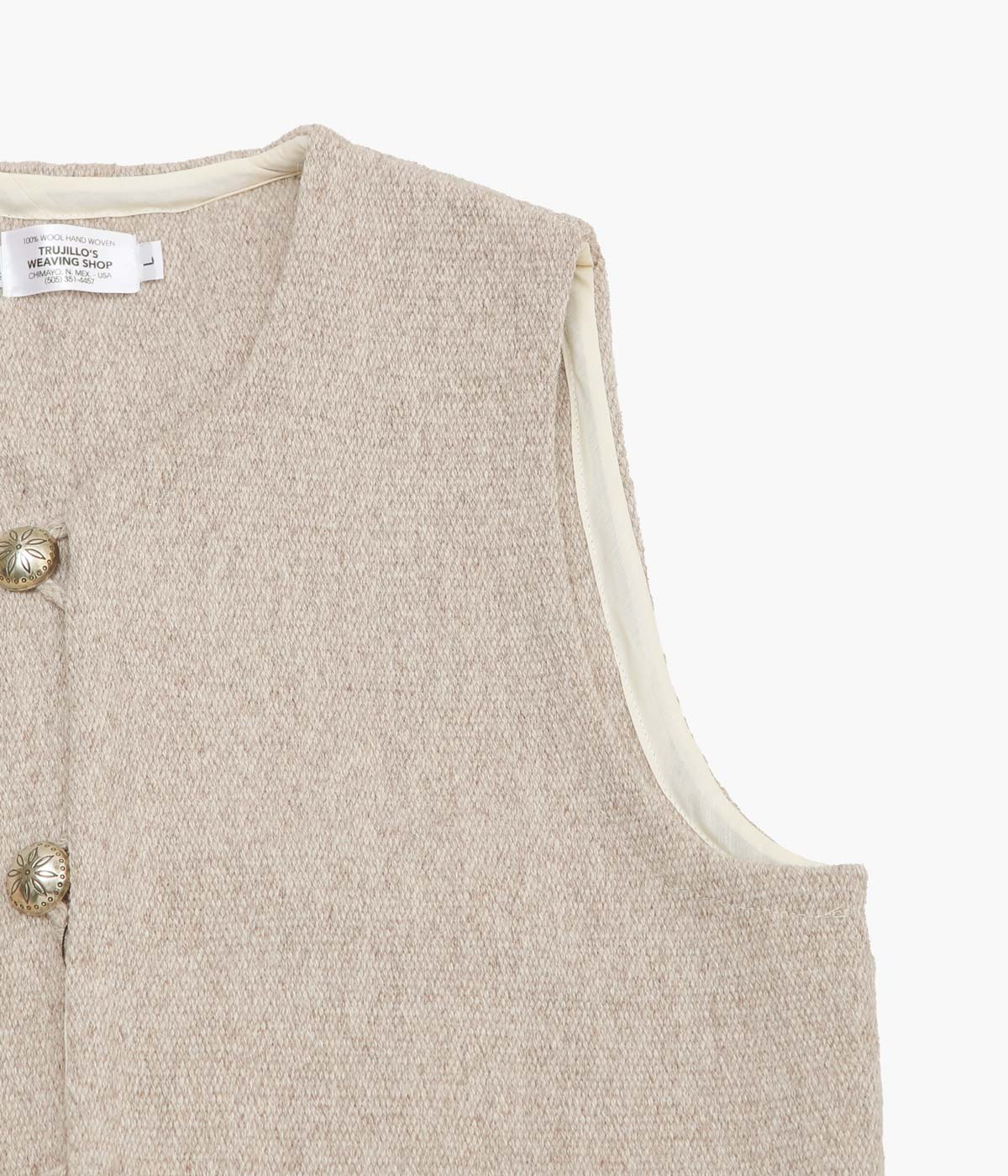 TRUJILLO'S ''CHIMAYO VEST FOR MAIDENS SHOP'' (OATMEAL)