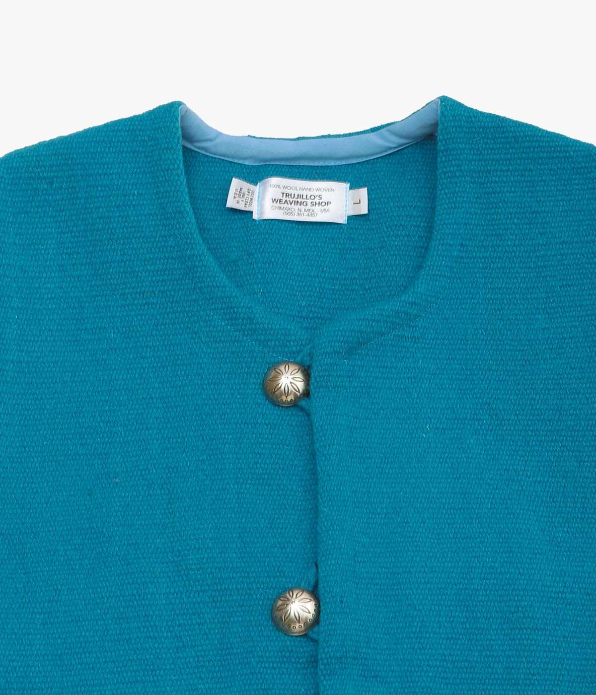 TRUJILLO'S ''CHIMAYO VEST FOR MAIDENS SHOP'' (TURQUOISE) – THE