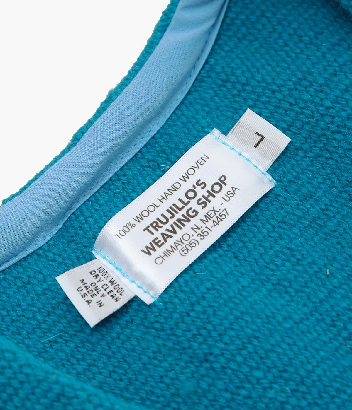 TRUJILLO'S ''CHIMAYO VEST FOR MAIDENS SHOP'' (TURQUOISE)