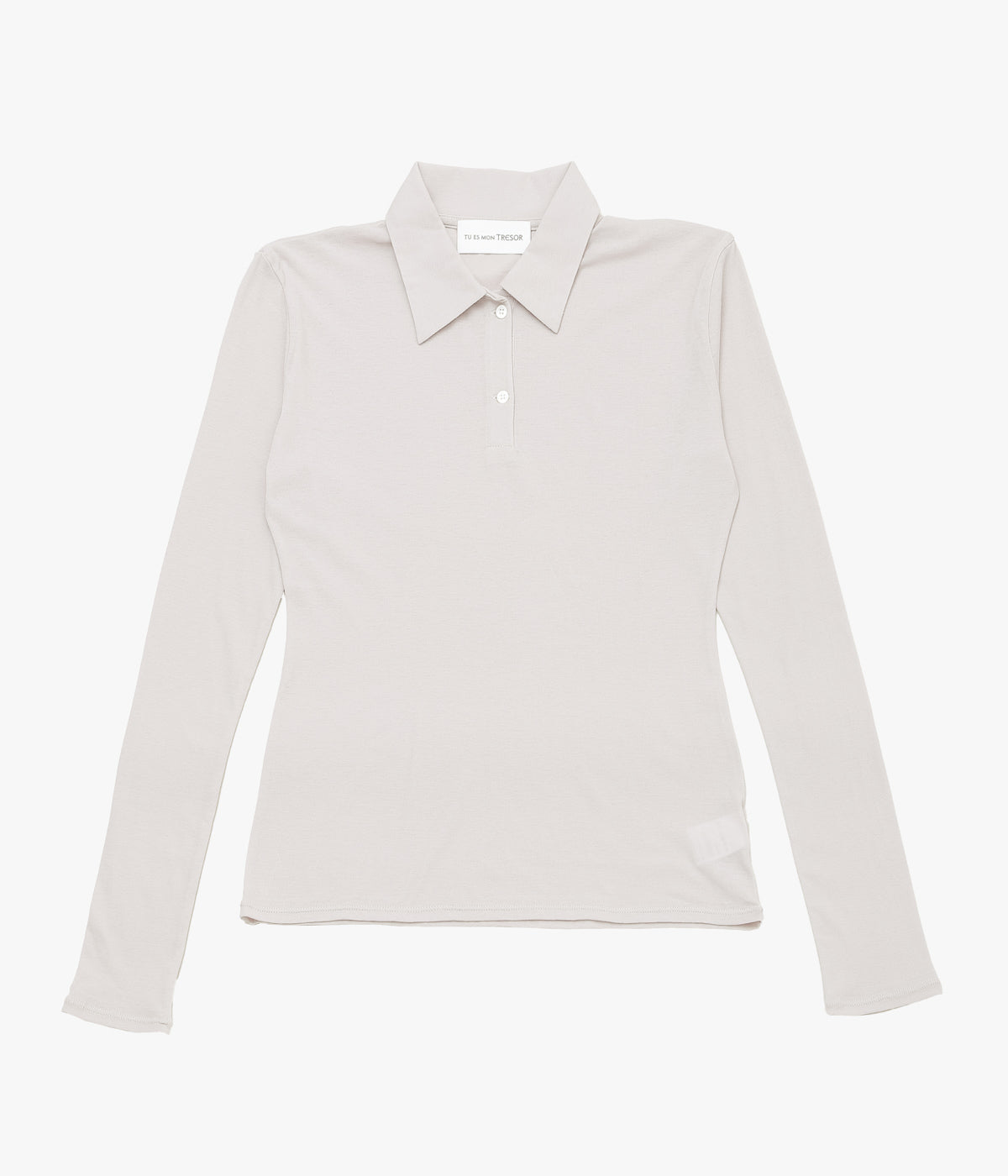 TU ES MON TRESOR ''LONG-SLEEVE POLO SHIRT'' (GREIGE)