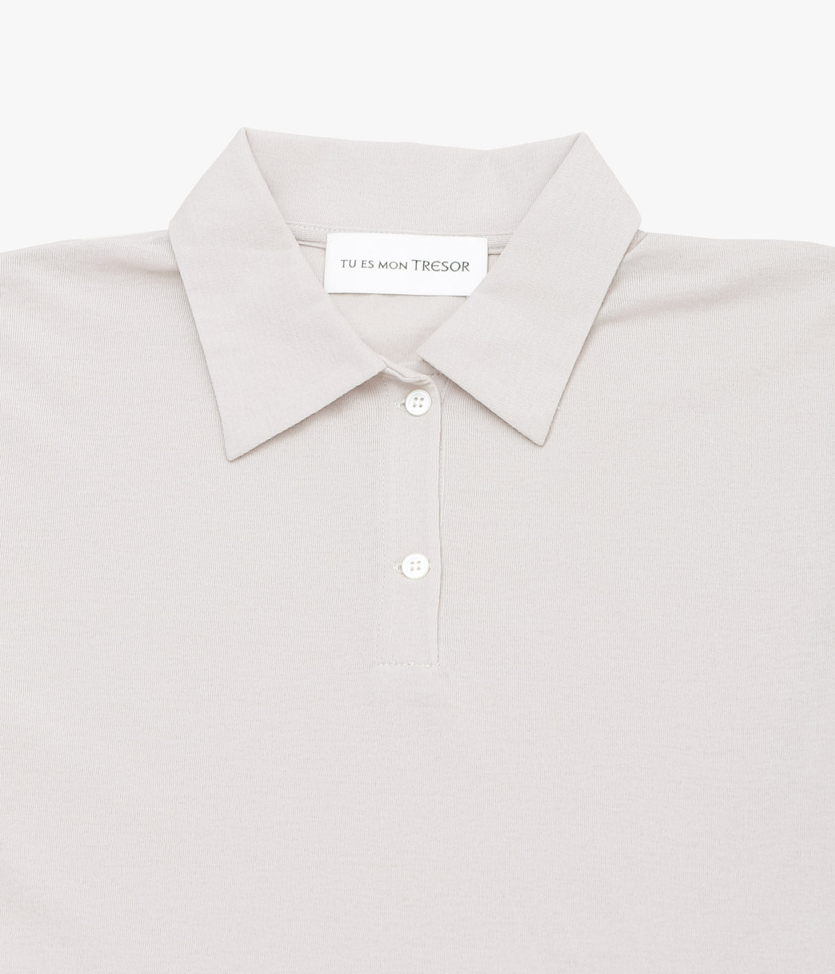 【新品】tuesmontresor Long-Sleeve Polo Shirt TU ES MON TRESOR ''LONG-SLEEVE POLO SHIRT'' (GREIGE) – THE STORE
