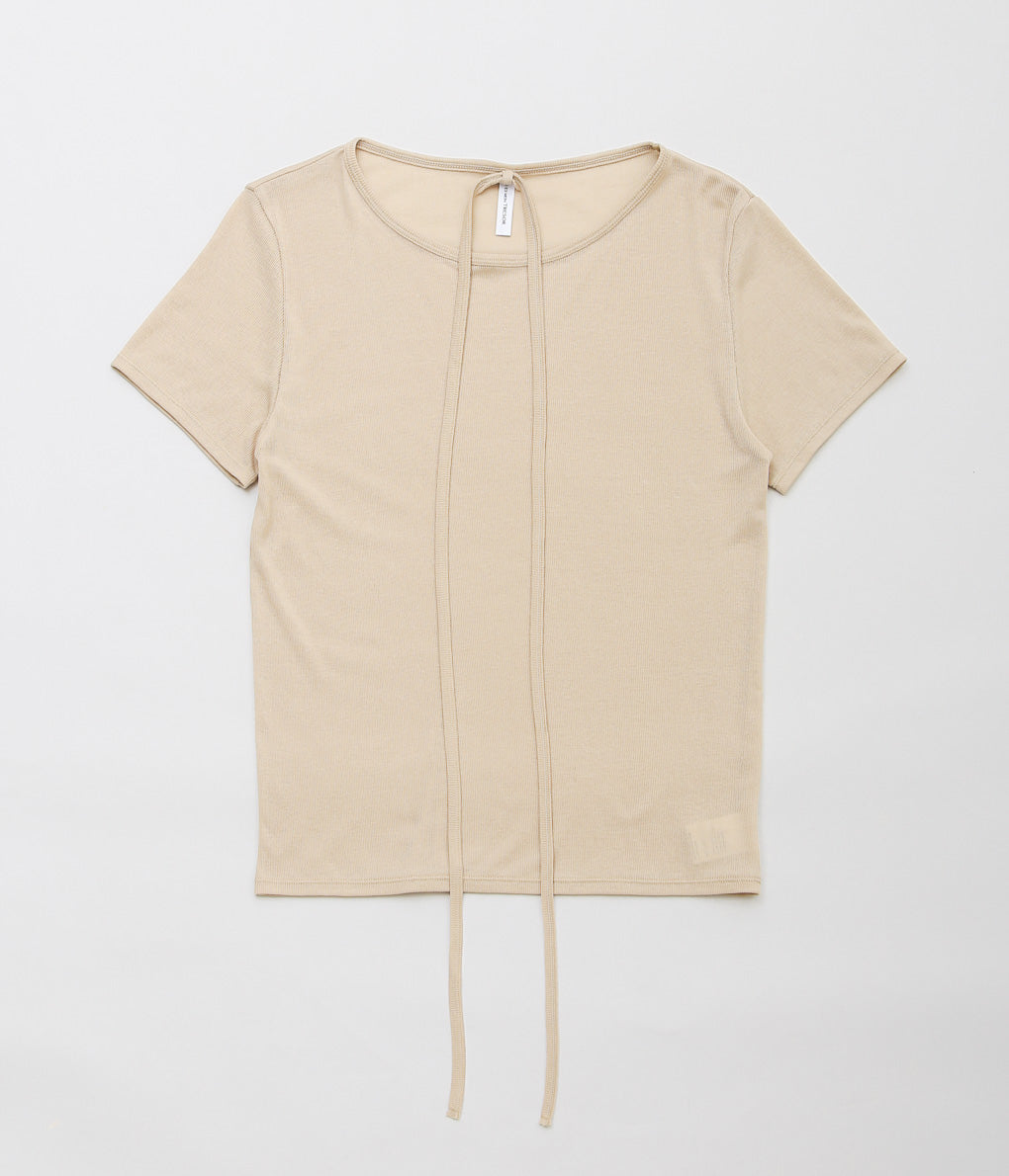 TU ES MON TRESOR ''CHOKER T-SHIRT'' (BEIGE)