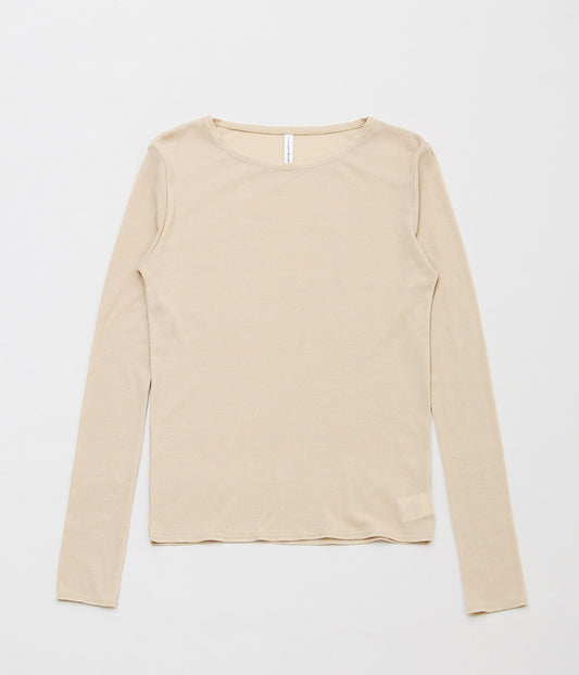 TU ES MON TRESOIR ''CUT-OFF LONG SLEEVE TOP'' (BEIGE)