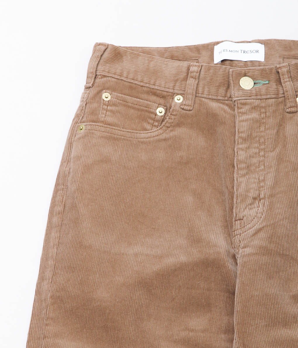 TU ES MON TRESOIR ''THE EMERALD JEAN CORDUROY STRETCH'' (BROWN)