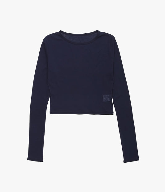 TU ES MON TRESOR ''CREW NECK CROPPED TOP'' (NAVY)