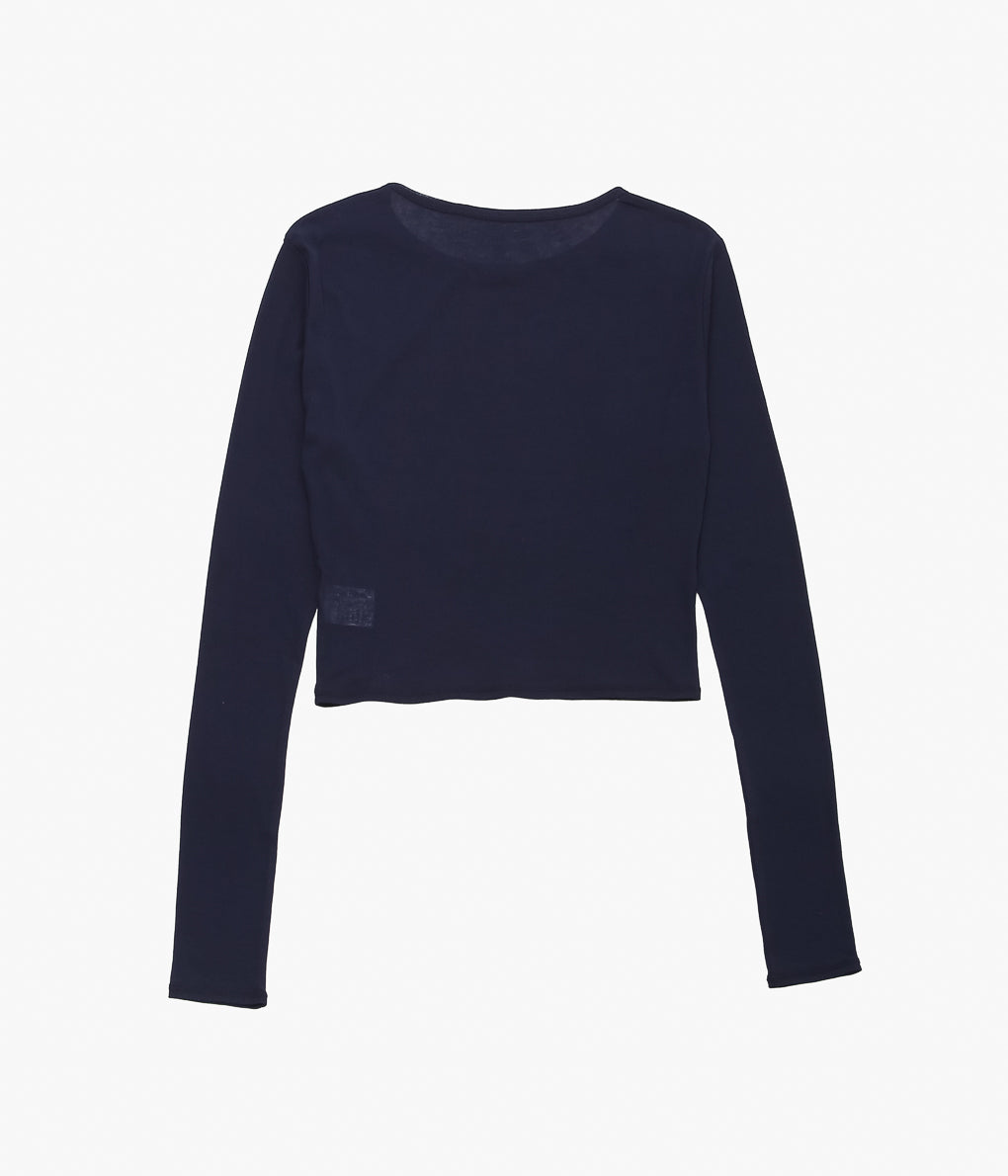 TU ES MON TRESOR ''CREW NECK CROPPED TOP'' (NAVY)