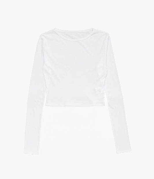 TU ES MON TRESOR ''CREW NECK CROPPED TOP'' (WHITE)