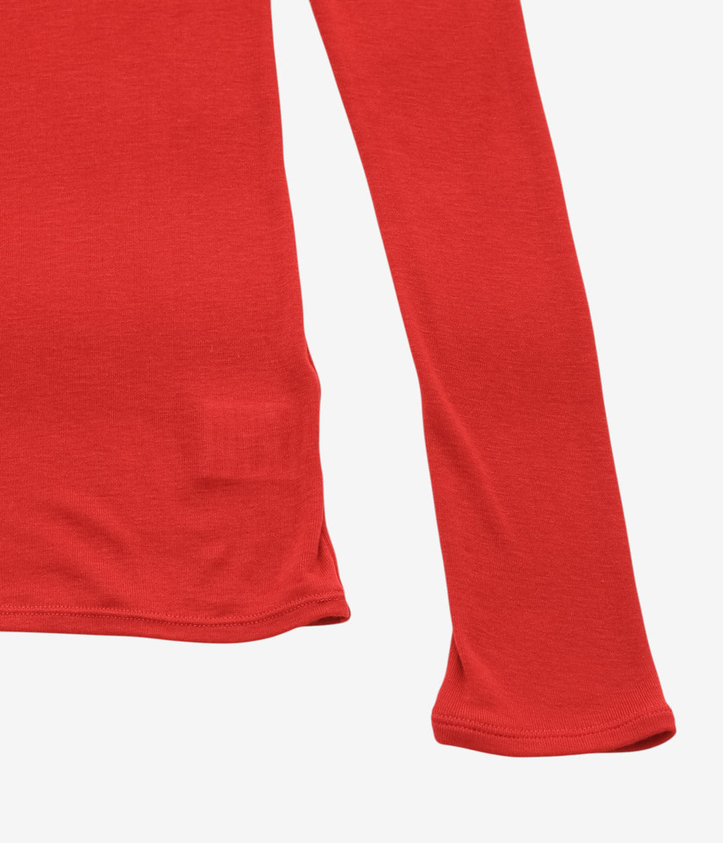 TU ES MON TRESOR ''CREW NECK TOP - TENCEL CASHMERE'' (RED)