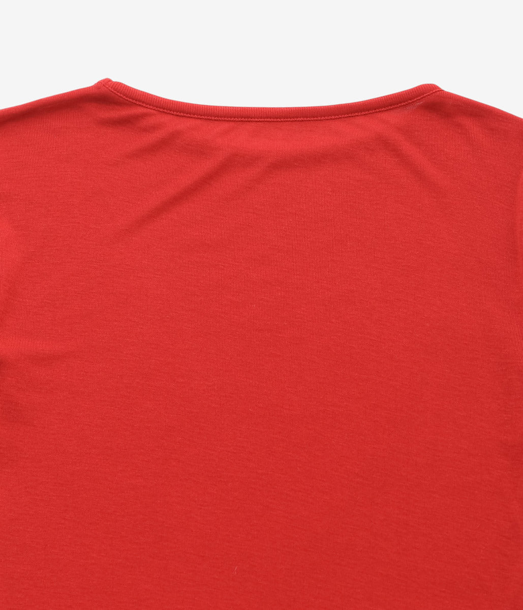 TU ES MON TRESOR ''CREW NECK TOP - TENCEL CASHMERE'' (RED)