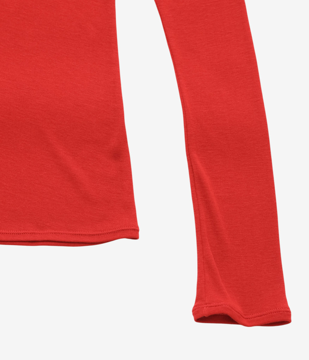 TU ES MON TRESOR ''CREW NECK TOP - TENCEL CASHMERE'' (RED)