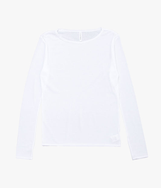 TU ES MON TRESOR ''CUT-OFF LONG SLEEVE TOP'' (WHITE)