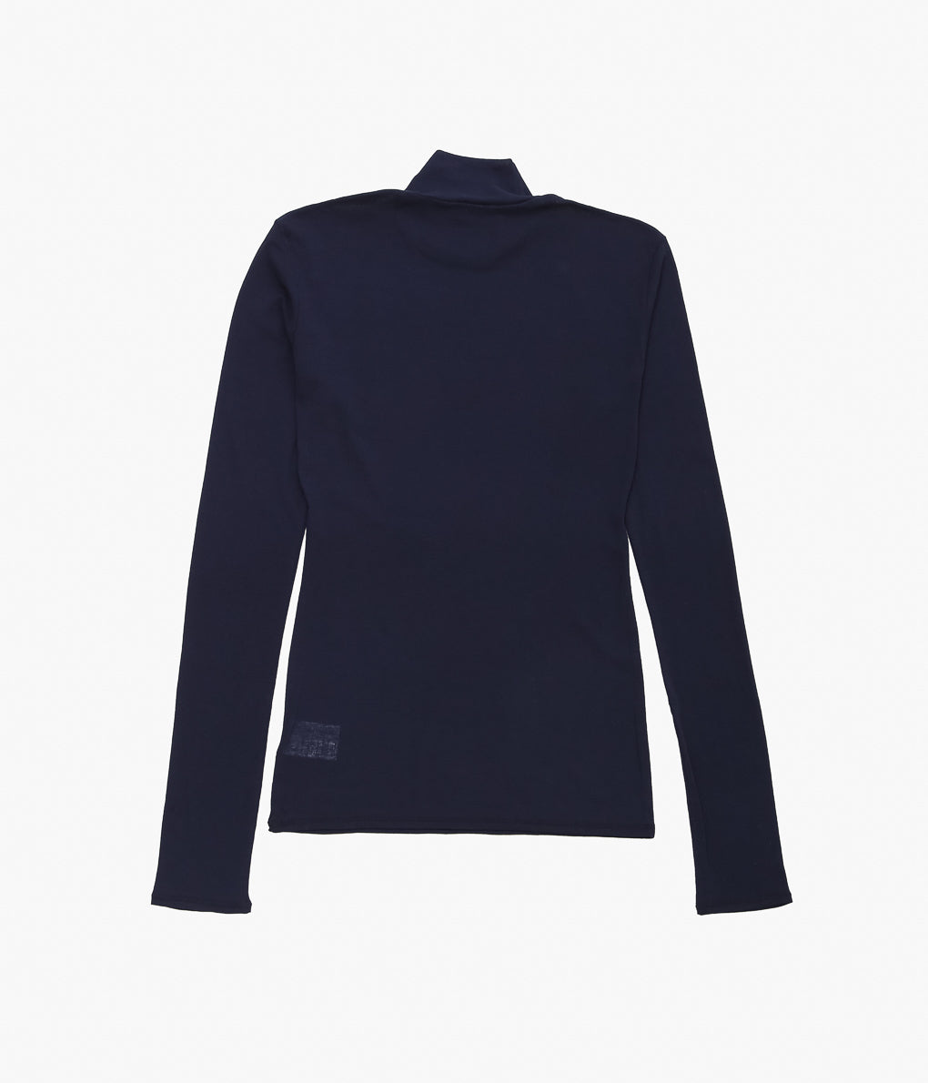 TU ES MON TRESOR ''HIGH NECK TOP'' (NAVY)