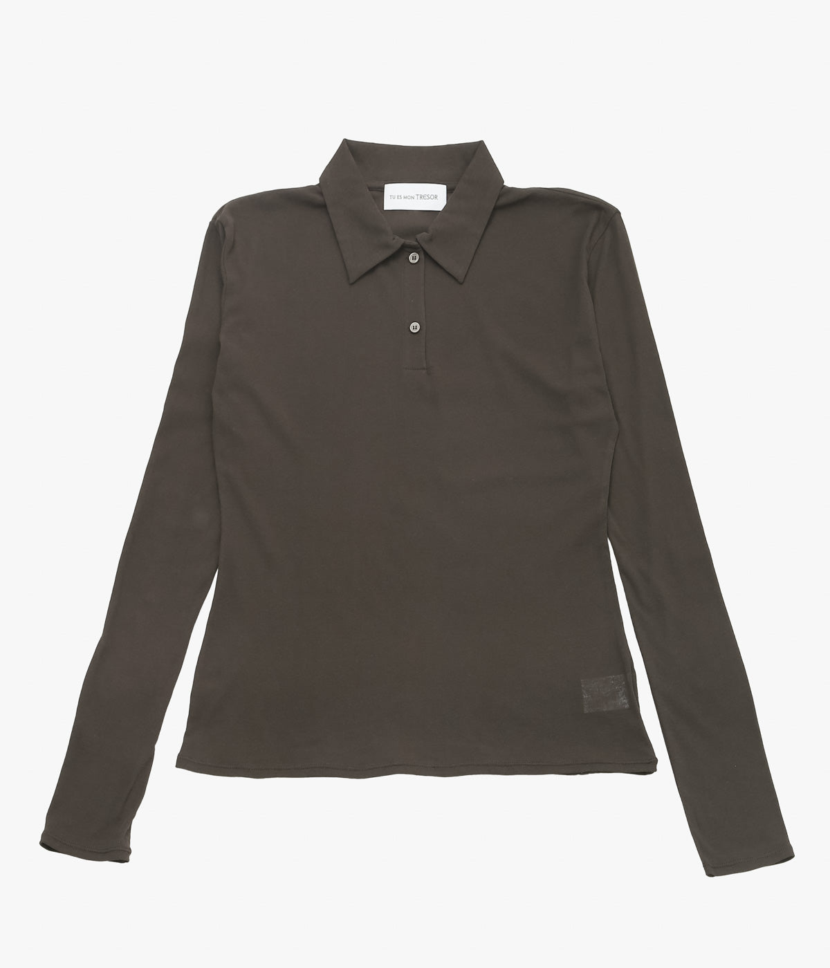 TU ES MON TRESOR ''LONG-SLEEVE POLO SHIRT'' (DARK BROWN)