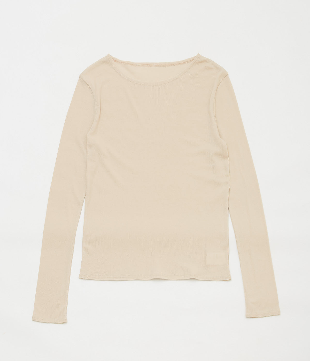 TU ES MON TRESOR ''LONGSLEEVE RIB T-SHIRT'' (BEIGE)