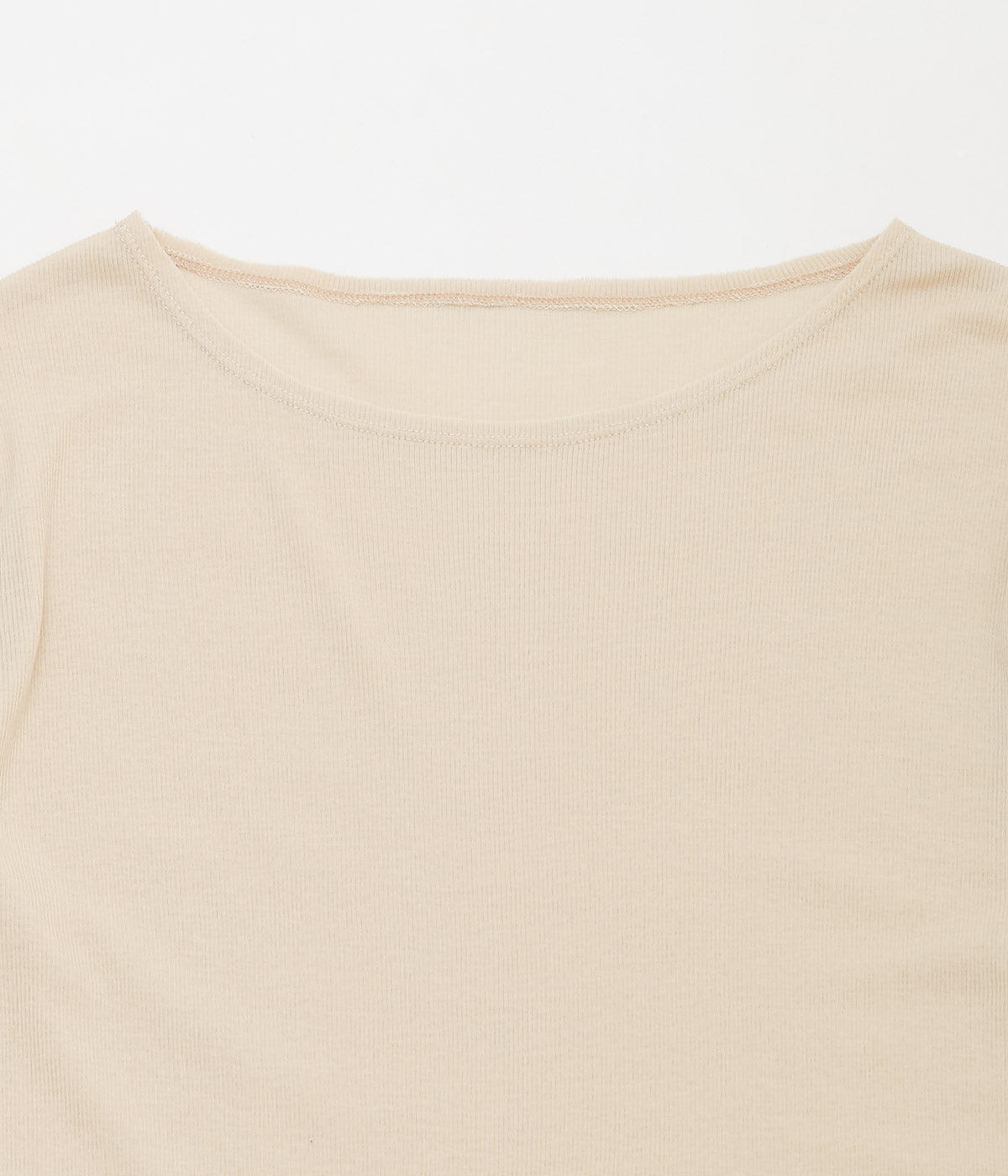 TU ES MON TRESOR ''LONGSLEEVE RIB T-SHIRT'' (BEIGE)