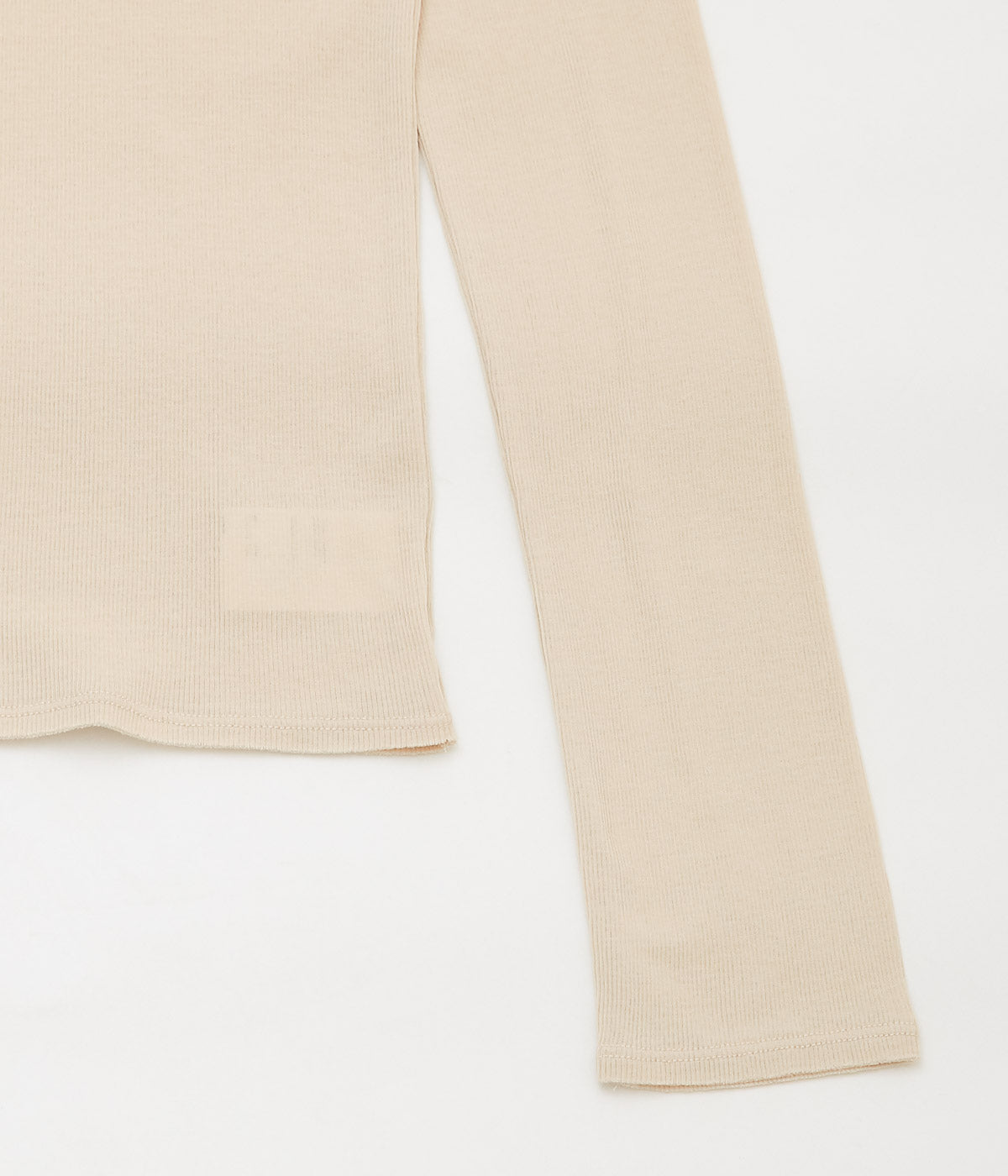 TU ES MON TRESOR ''LONGSLEEVE RIB T-SHIRT'' (BEIGE)