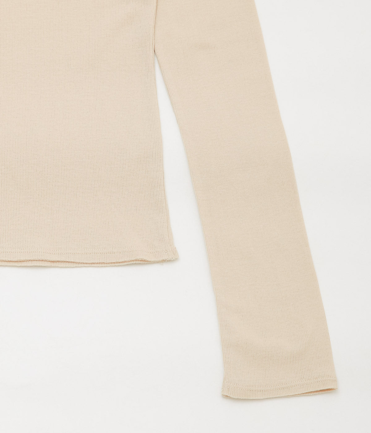 TU ES MON TRESOR ''LONGSLEEVE RIB T-SHIRT'' (BEIGE)