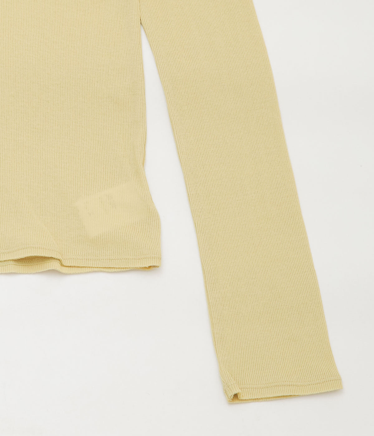 TU ES MON TRESOR ''LONGSLEEVE RIB T-SHIRT'' (YELLOW)