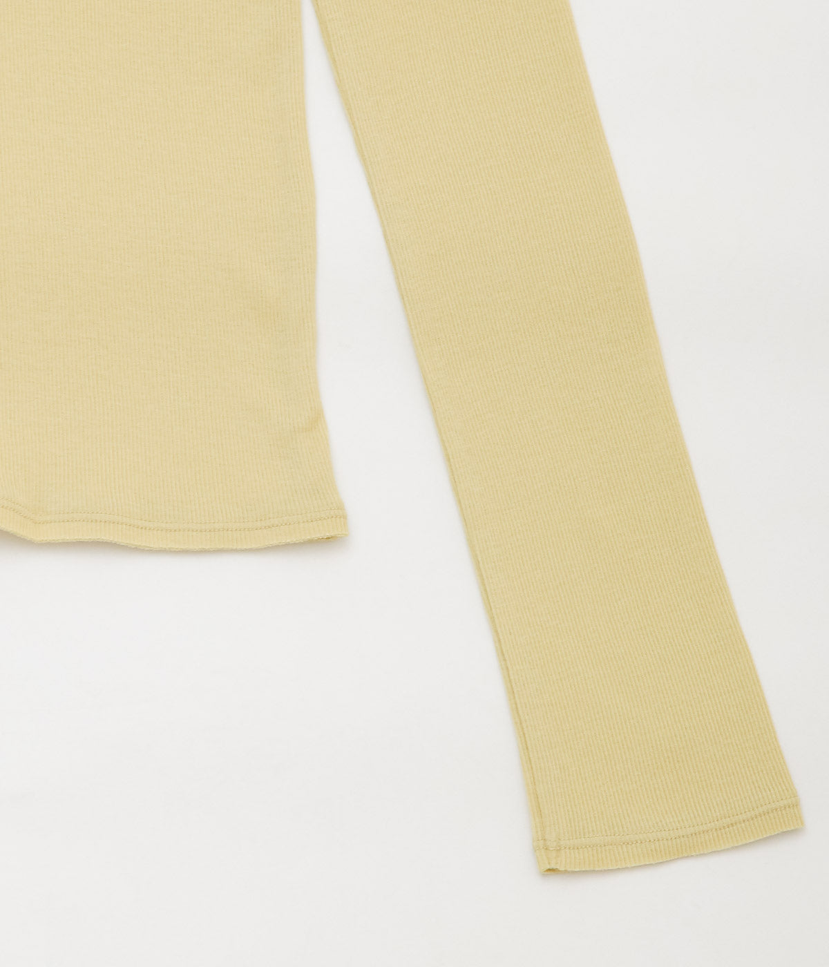 TU ES MON TRESOR ''LONGSLEEVE RIB T-SHIRT'' (YELLOW)