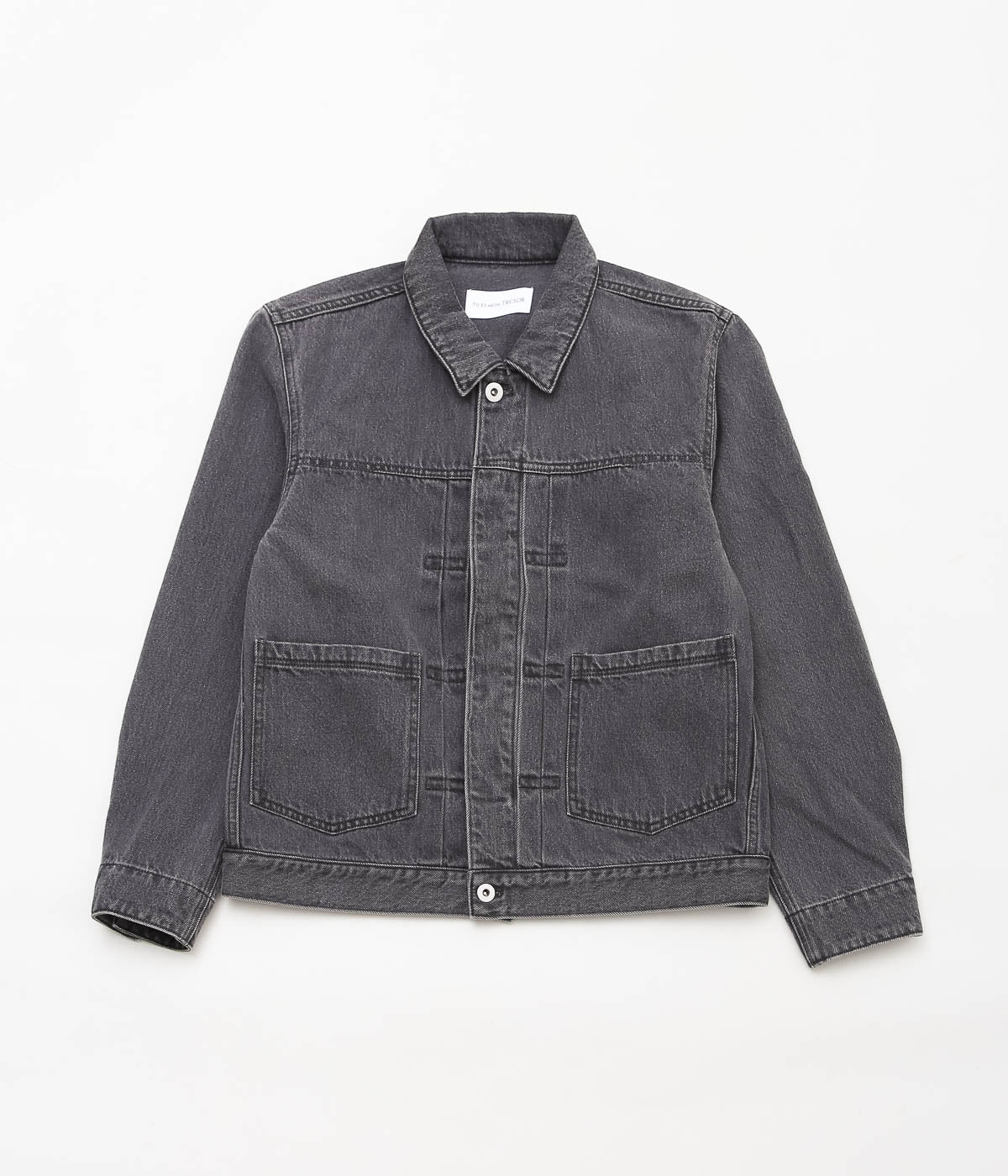TU ES MON TRESOR ''THE EMERALD DENIM JACKET UNISEX'' (SOLID BLACK 3 YEAR)