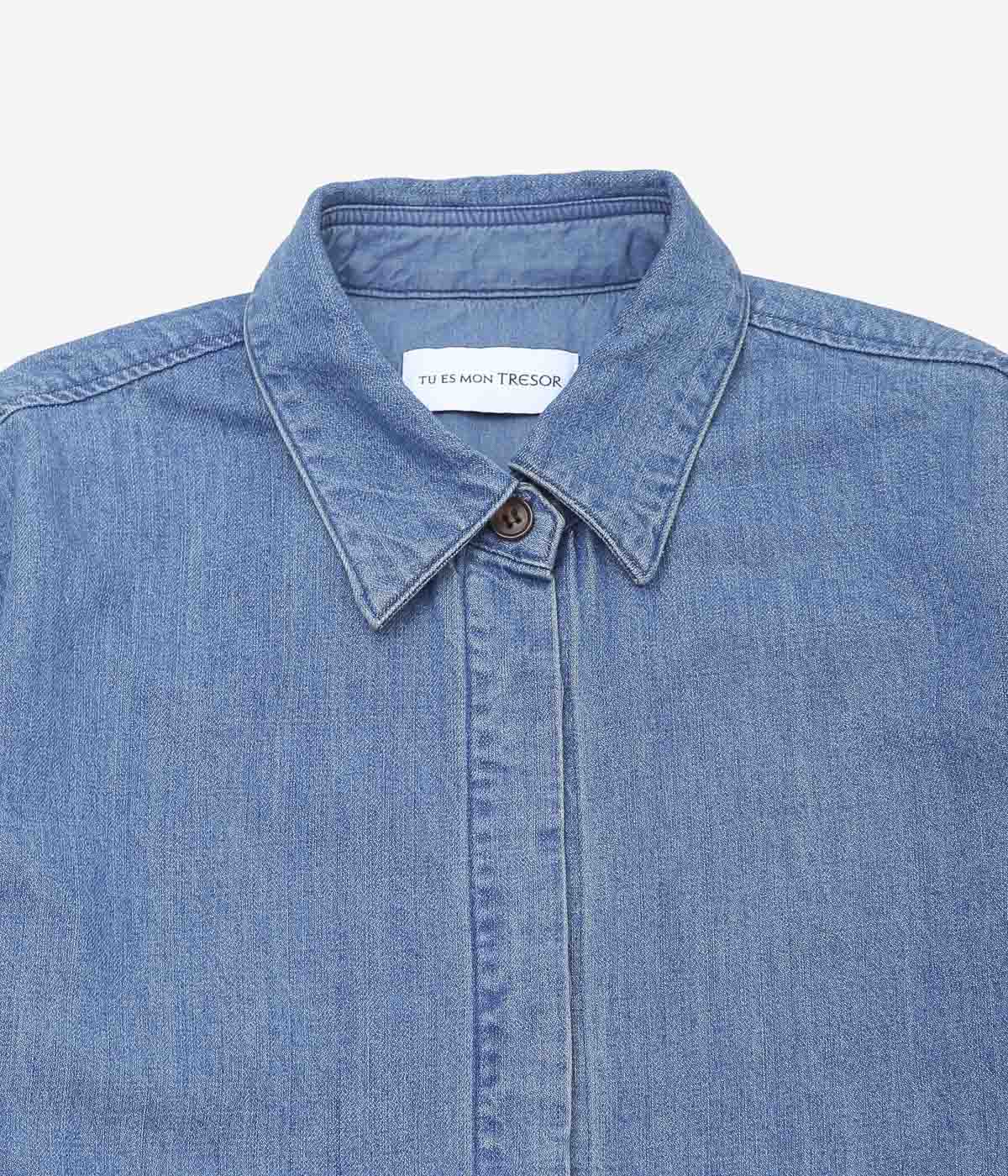 TU ES MON TRESOR ''THE OPAL DENIM OVER SHIRT'' (SOLID 3YEAR)