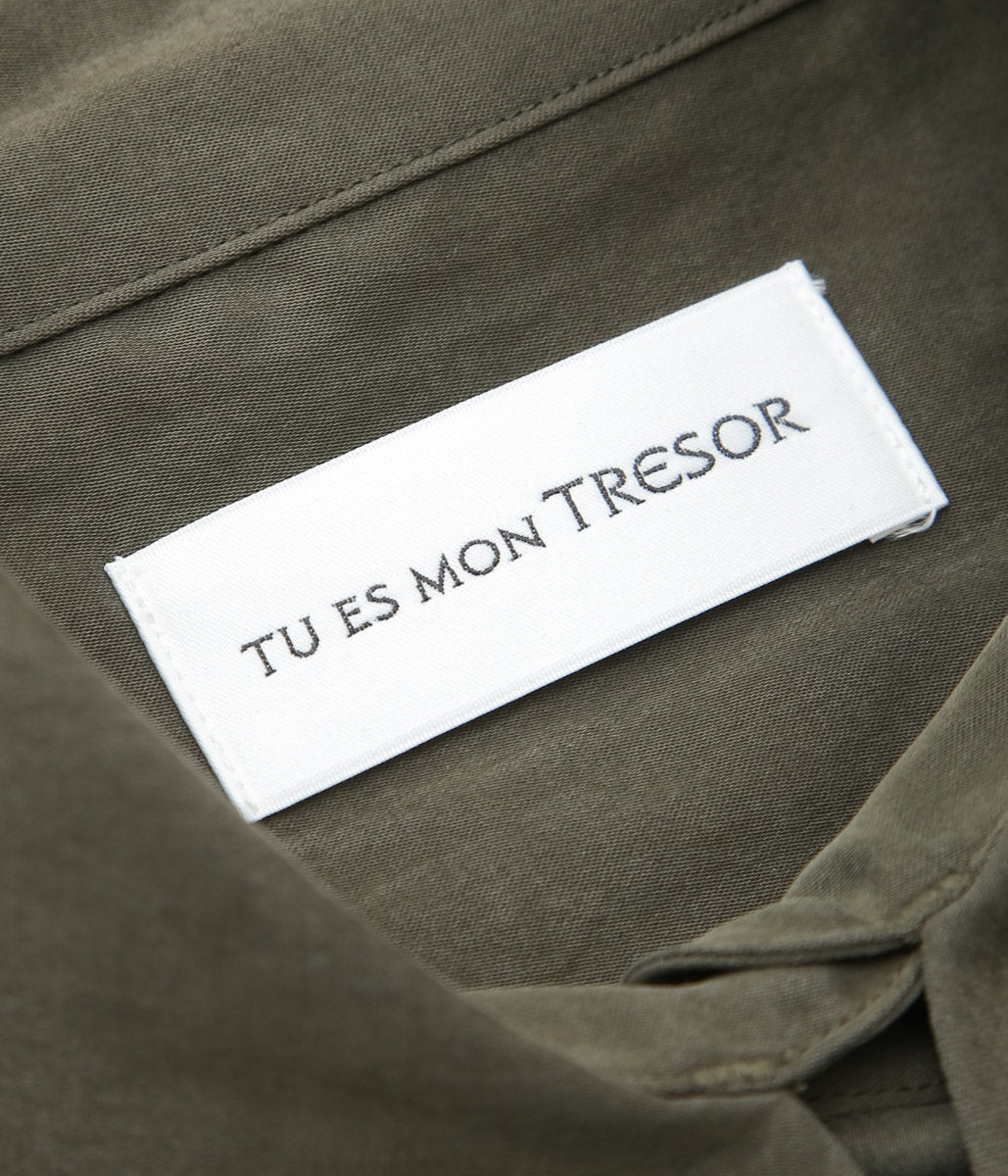 TU ES MON TRESOR ''THE RUTILE CUPRA SHIRT'' (D.OLIVE)