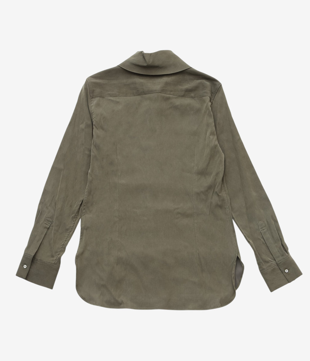 TU ES MON TRESOR ''THE RUTILE CUPRA SHIRT'' (D.OLIVE)