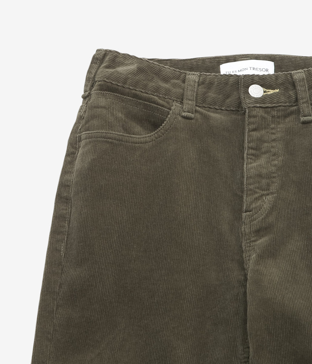 TU ES MON TRESOR ''THE RUTILE JEAN - STRETCH CORDUROY'' (OLIVE)