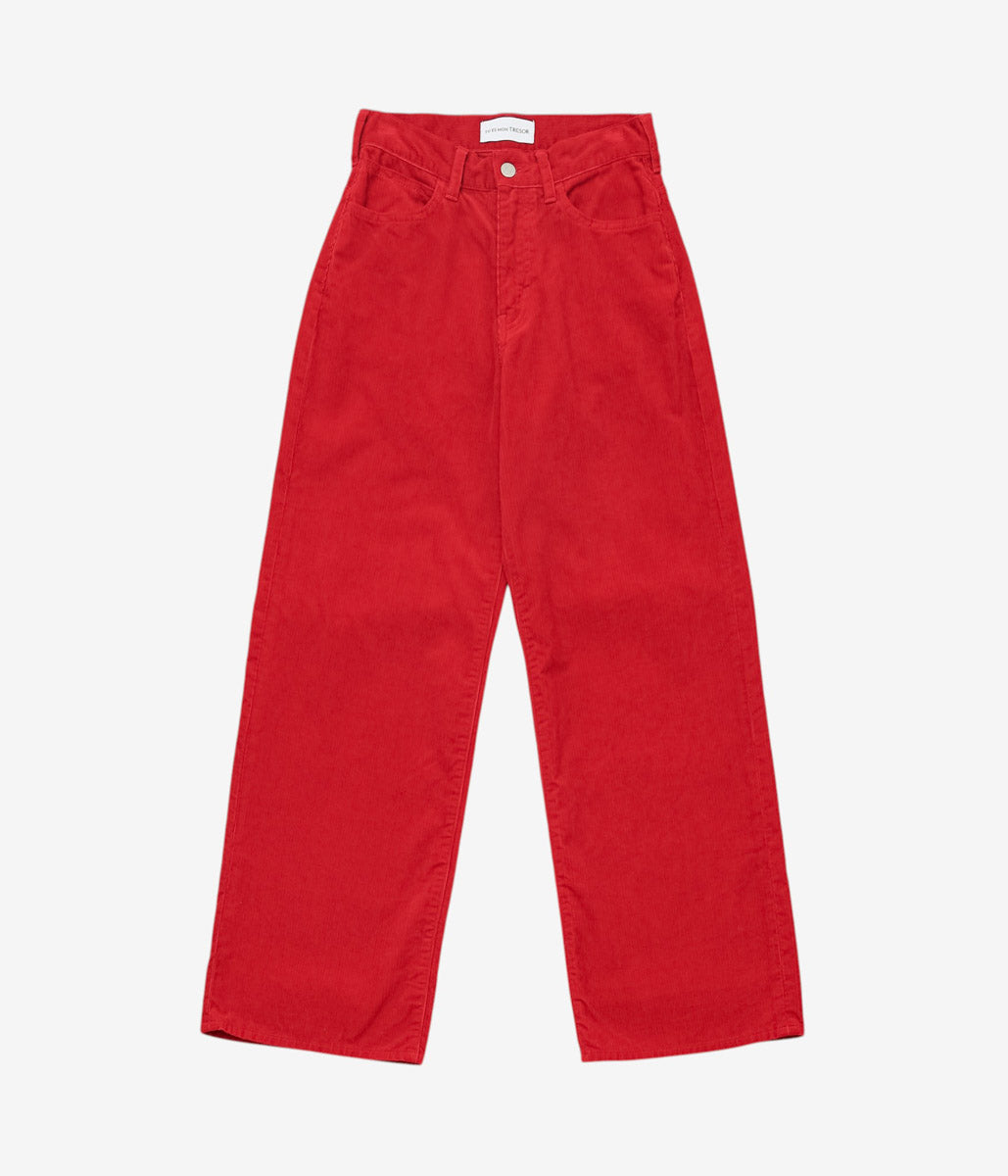 TU ES MON TRESOR ''THE TOPAZ JEAN - CORDUROY'' (RED)