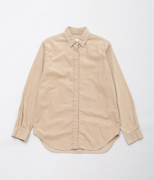 TU ES MON TRESOR ''THE TURQUOISE CORDUROY SHIRT'' (BEIGE)