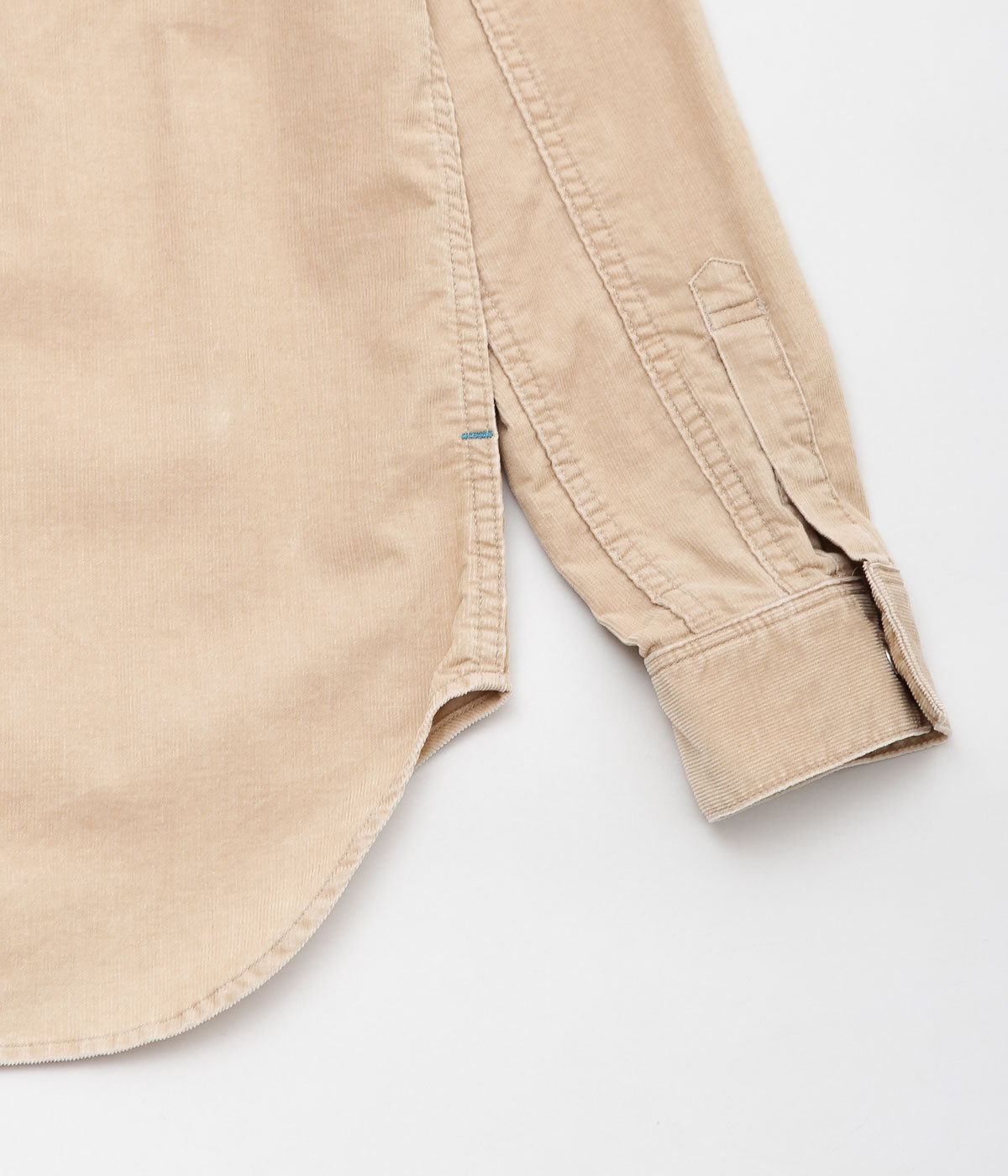 TU ES MON TRESOR ''THE TURQUOISE CORDUROY SHIRT'' (BEIGE)