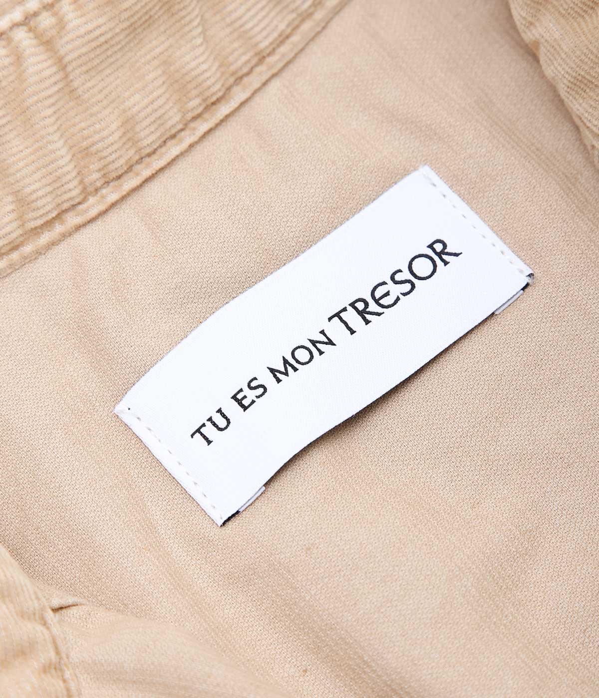TU ES MON TRESOR ''THE TURQUOISE CORDUROY SHIRT'' (BEIGE)