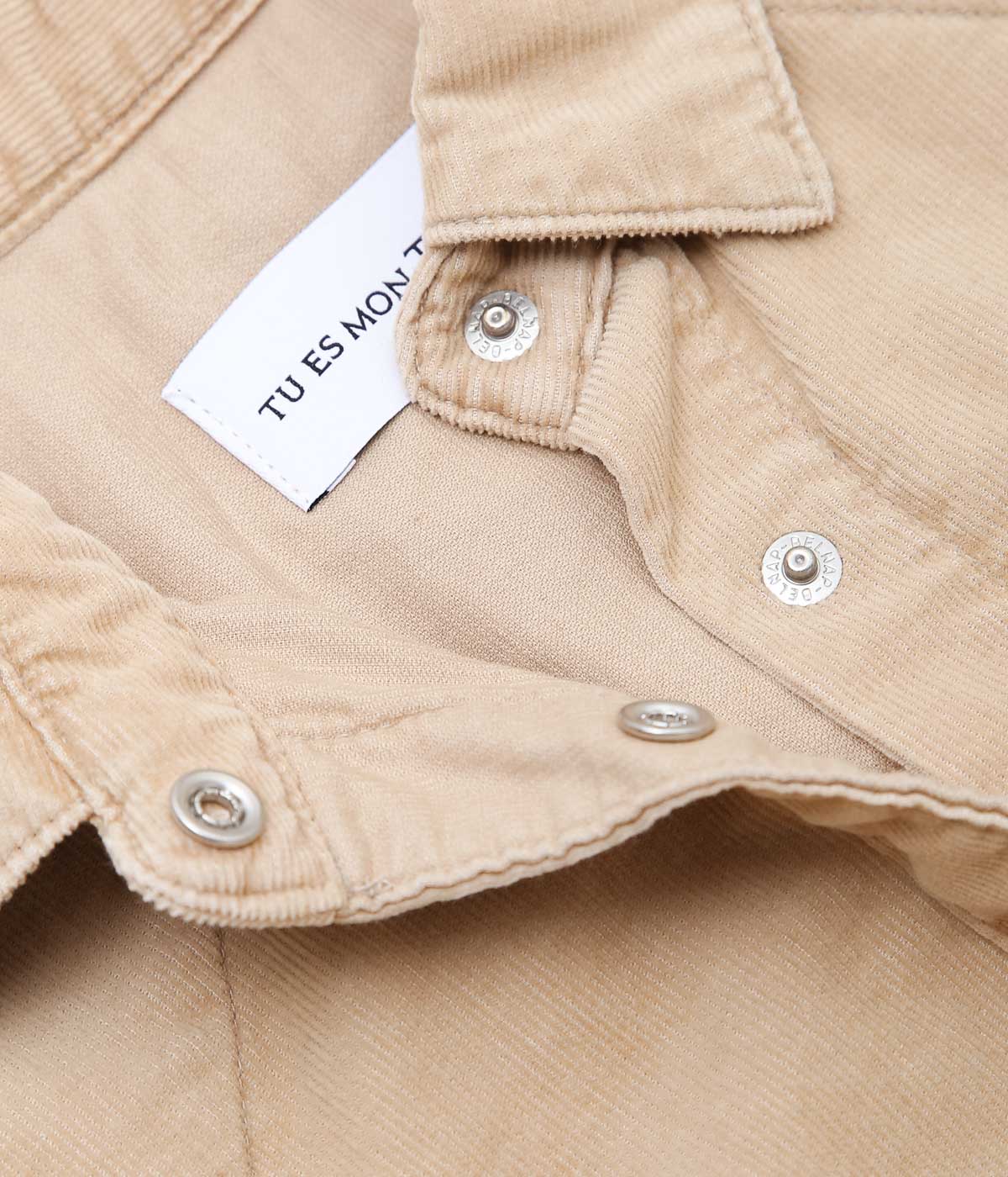 TU ES MON TRESOR ''THE TURQUOISE CORDUROY SHIRT'' (BEIGE)