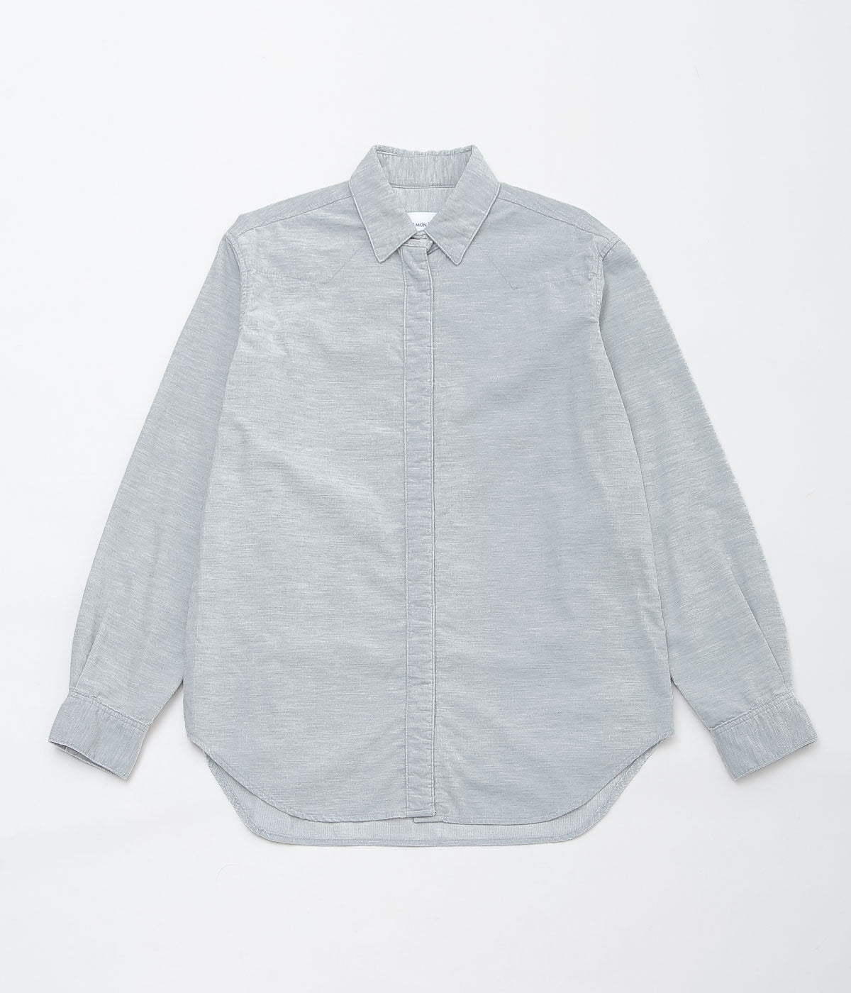 TU ES MON TRESOR ''THE TURQUOISE CORDUROY SHIRT'' (LIGHT GREY)