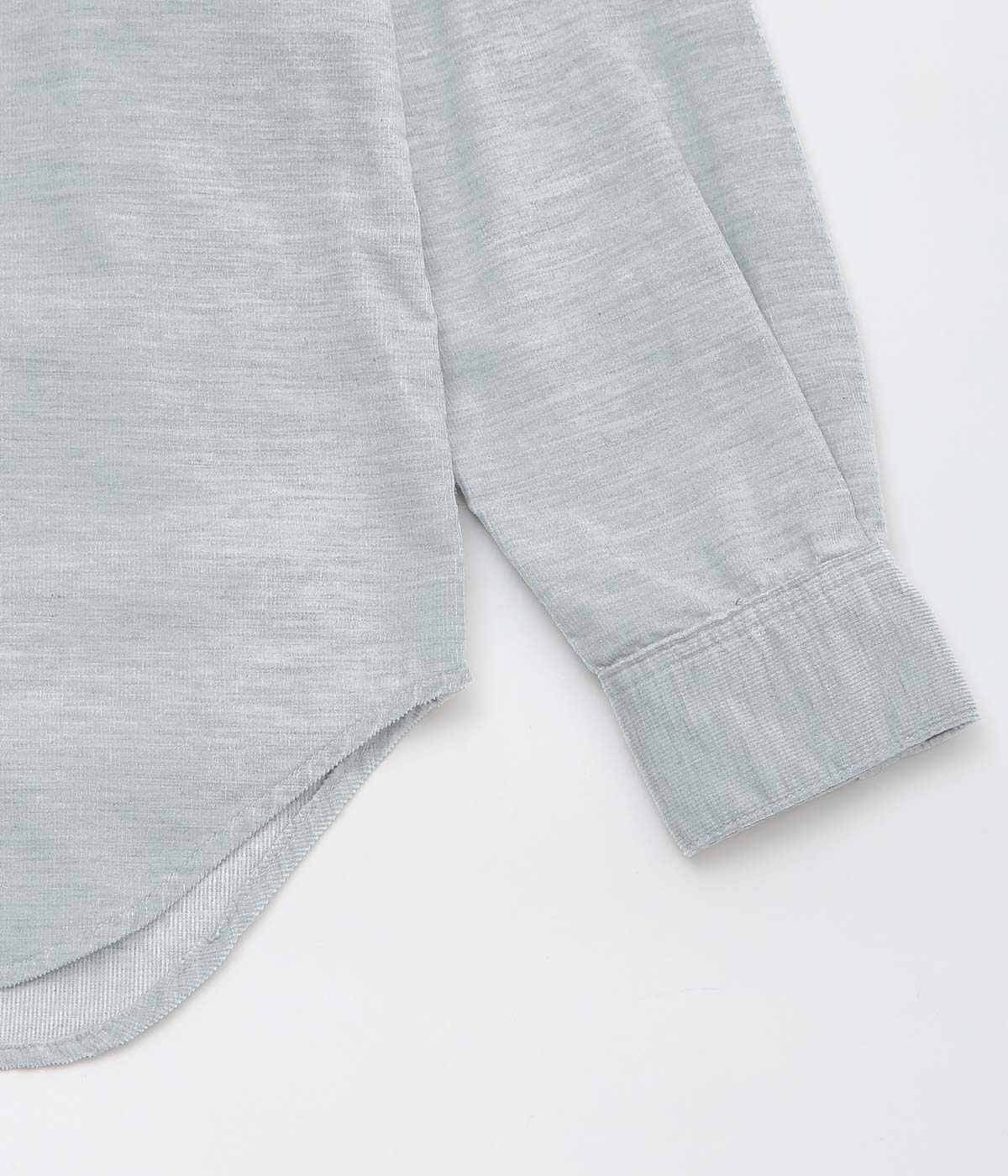 TU ES MON TRESOR ''THE TURQUOISE CORDUROY SHIRT'' (LIGHT GREY)