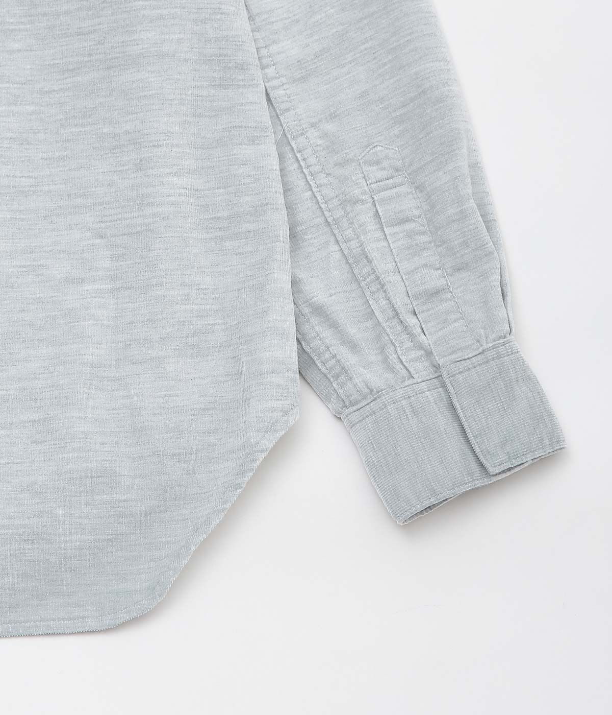 TU ES MON TRESOR ''THE TURQUOISE CORDUROY SHIRT'' (LIGHT GREY)