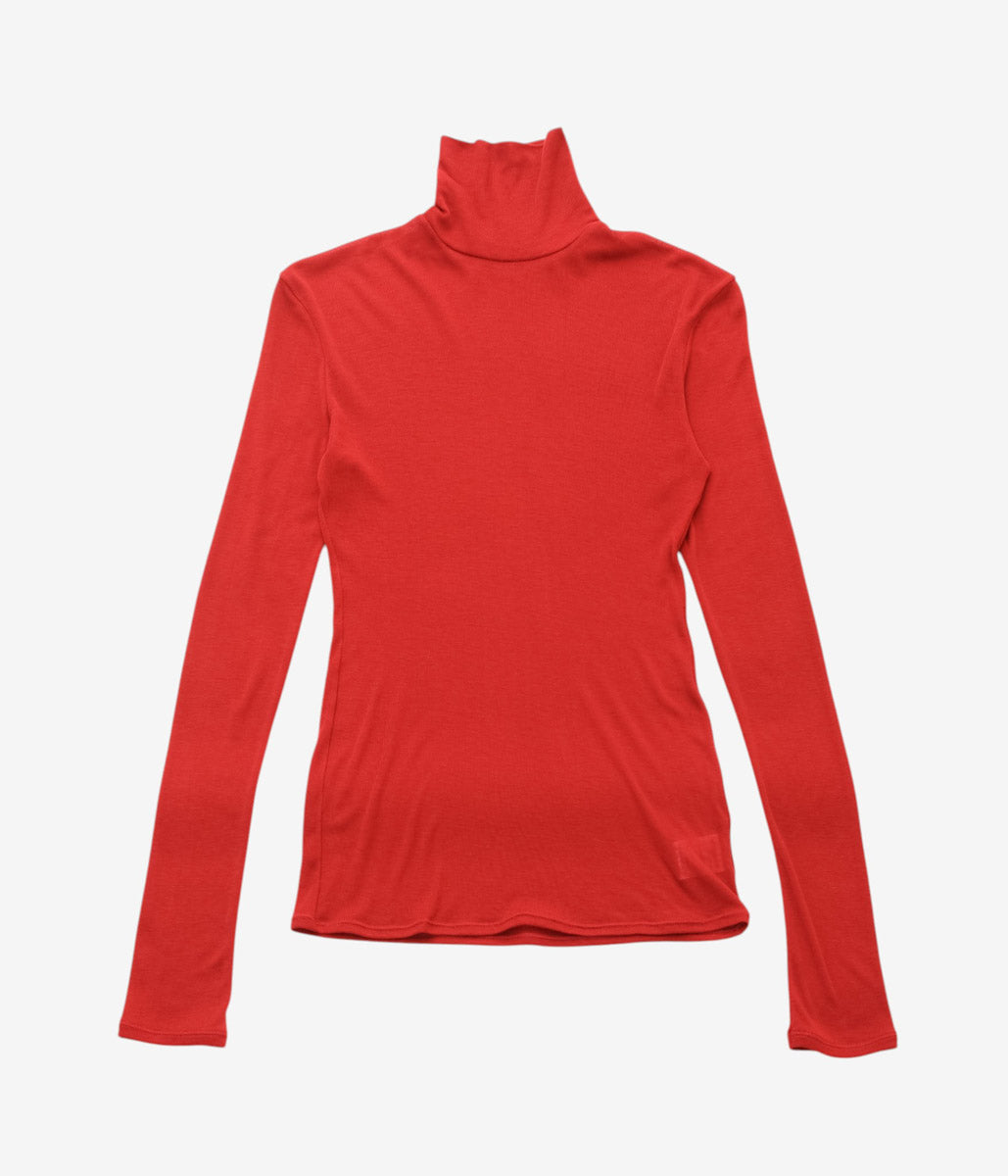 TU ES MON TRESOR ''TURTLENECK TOP - TENCEL CASHMERE'' (RED)