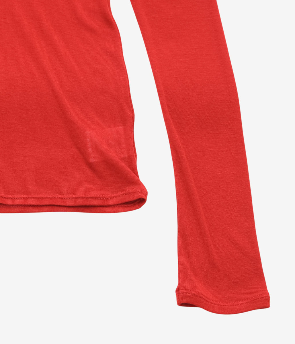 TU ES MON TRESOR ''TURTLENECK TOP - TENCEL CASHMERE'' (RED)