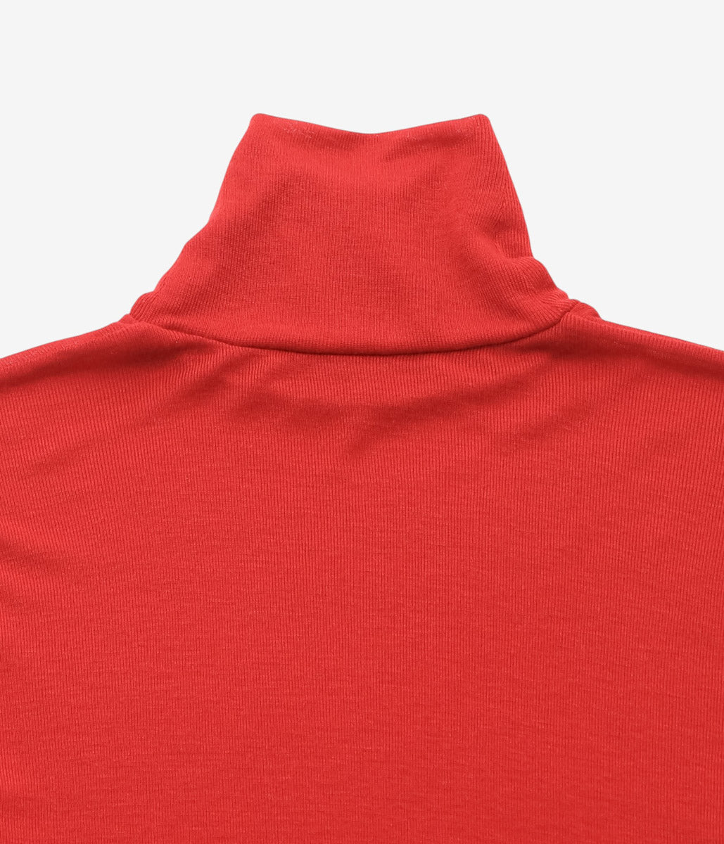 TU ES MON TRESOR ''TURTLENECK TOP - TENCEL CASHMERE'' (RED)