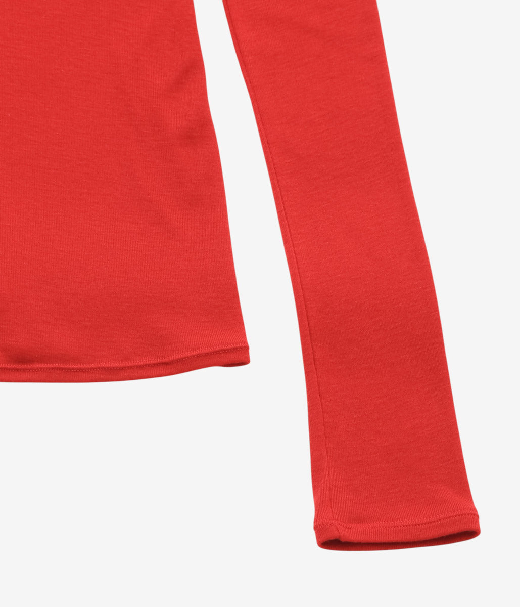 TU ES MON TRESOR ''TURTLENECK TOP - TENCEL CASHMERE'' (RED)