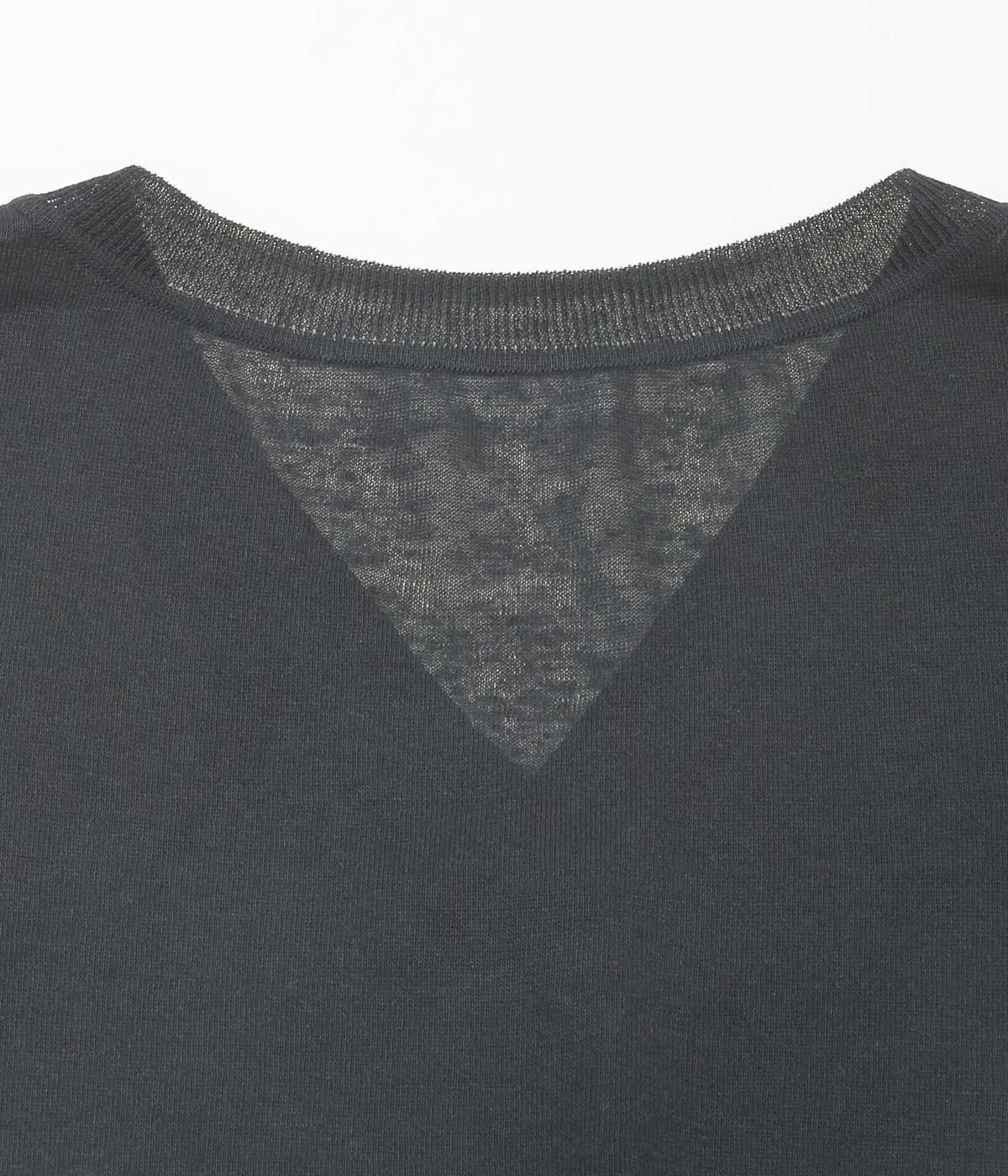 TU ES MON TRESOR ''V-NECK LINEN KNIT VEST'' (BLACK)