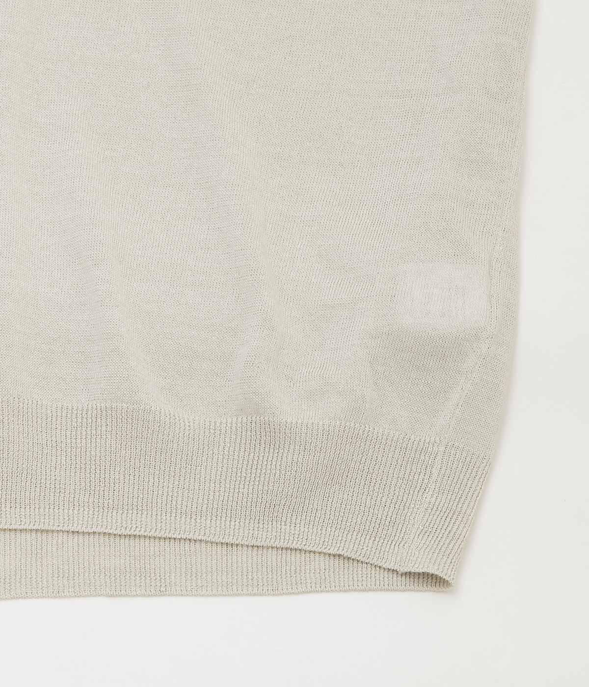 TU ES MON TRESOR ''V-NECK LINEN KNIT VEST'' (L.GREY)