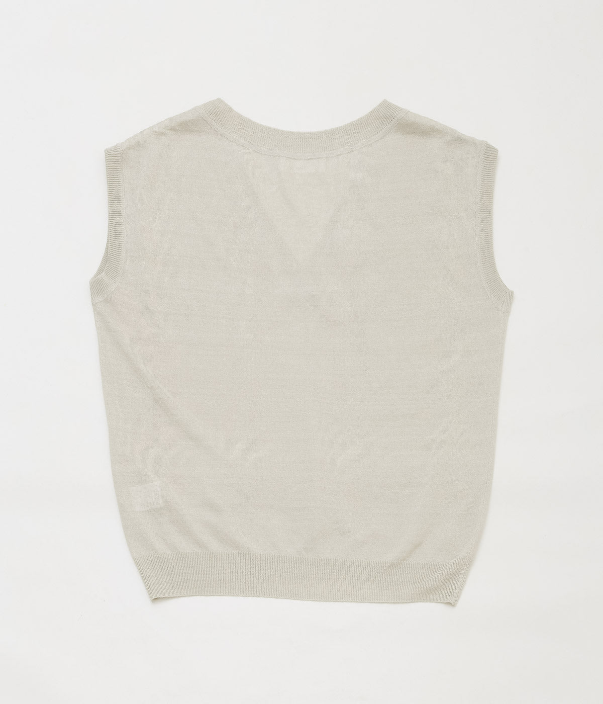 TU ES MON TRESOR ''V-NECK LINEN KNIT VEST'' (L.GREY)