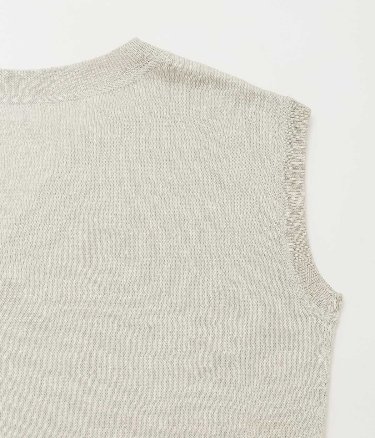 TU ES MON TRESOR ''V-NECK LINEN KNIT VEST'' (L.GREY)