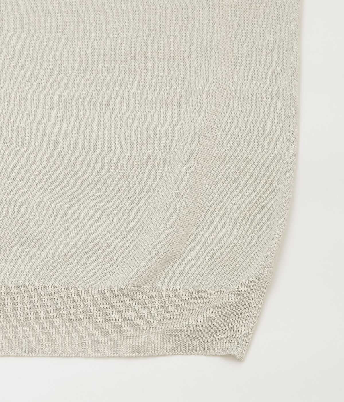 TU ES MON TRESOR ''V-NECK LINEN KNIT VEST'' (L.GREY)