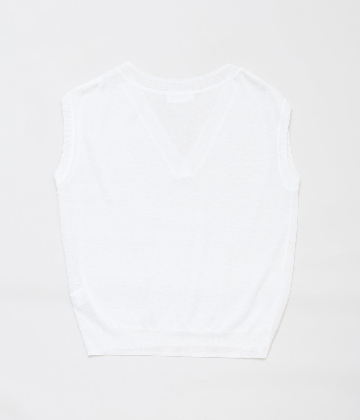 TU ES MON TRESOR ''V-NECK LINEN KNIT VEST'' (WHITE)