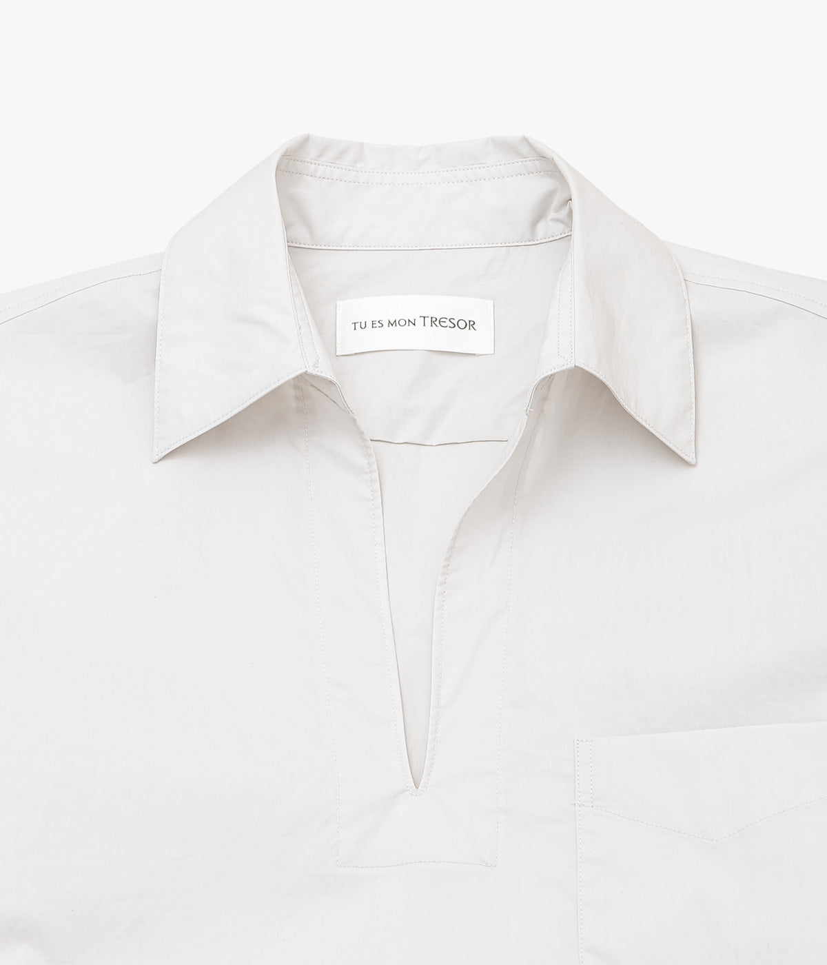 TU ES MON TRESOR ''VAREUSE POCKET SHIRT'' (LT.GREY)