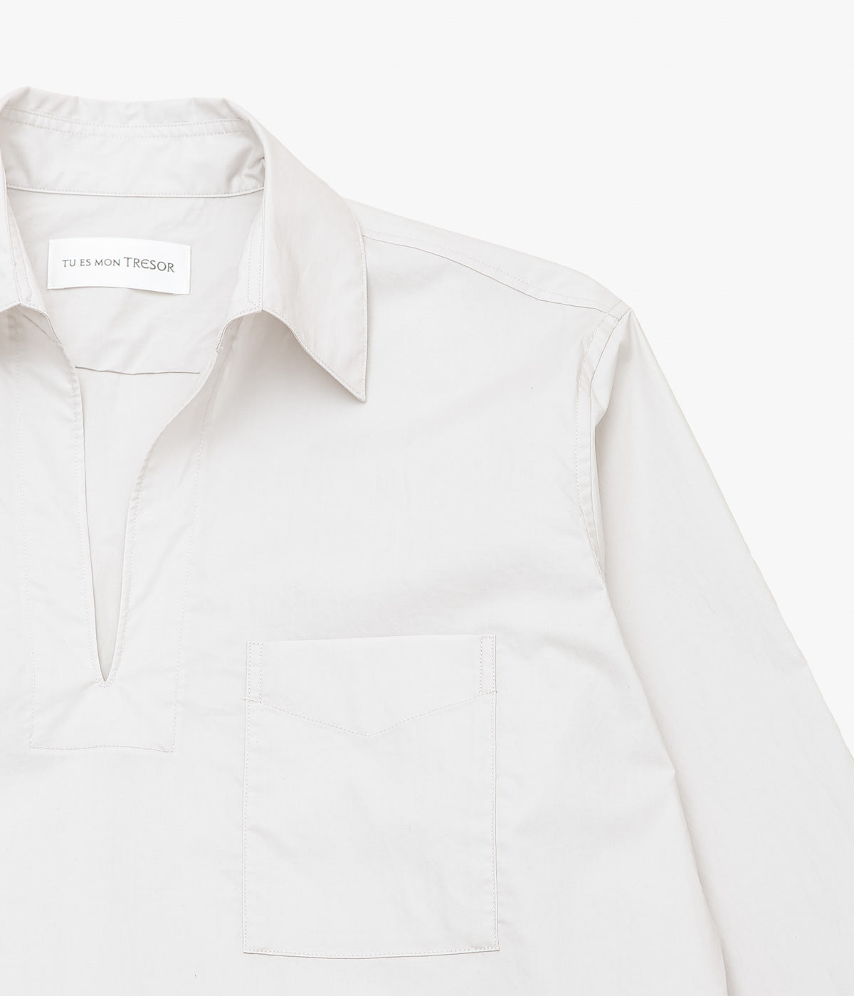 TU ES MON TRESOR ''VAREUSE POCKET SHIRT'' (LT.GREY)