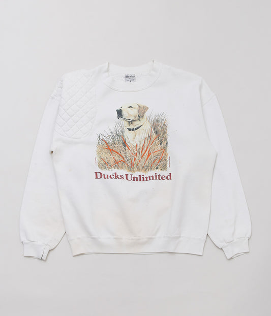 USED&VINTAGE''USED DUCKS UNLIMITED SWEAT''(WHITE)